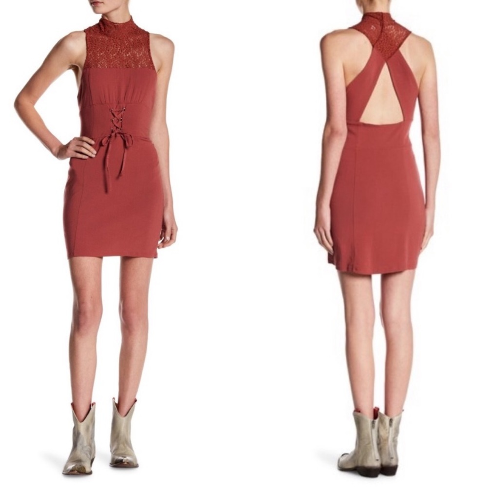 Free People Intimately High Society Lace Up Dress